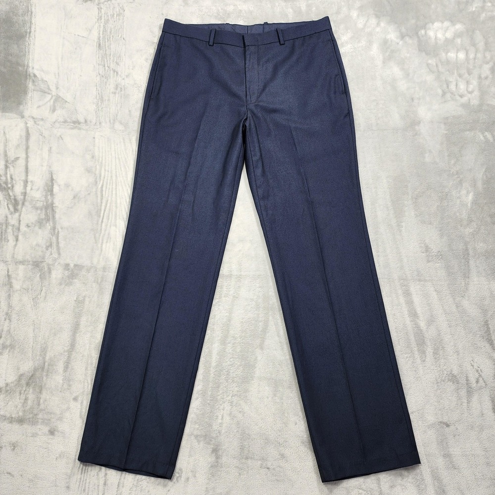 INC International Concepts Pants Mens 34x32 Blue London Regular Fit Dress Office